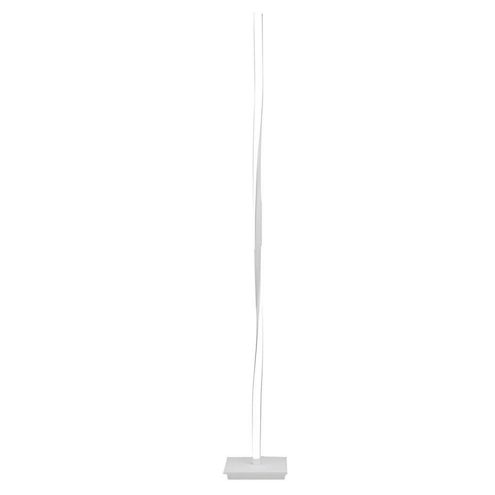 49-Inch Twisted Aluminum Flat-Column LED Floor Lamp | Sleek Black